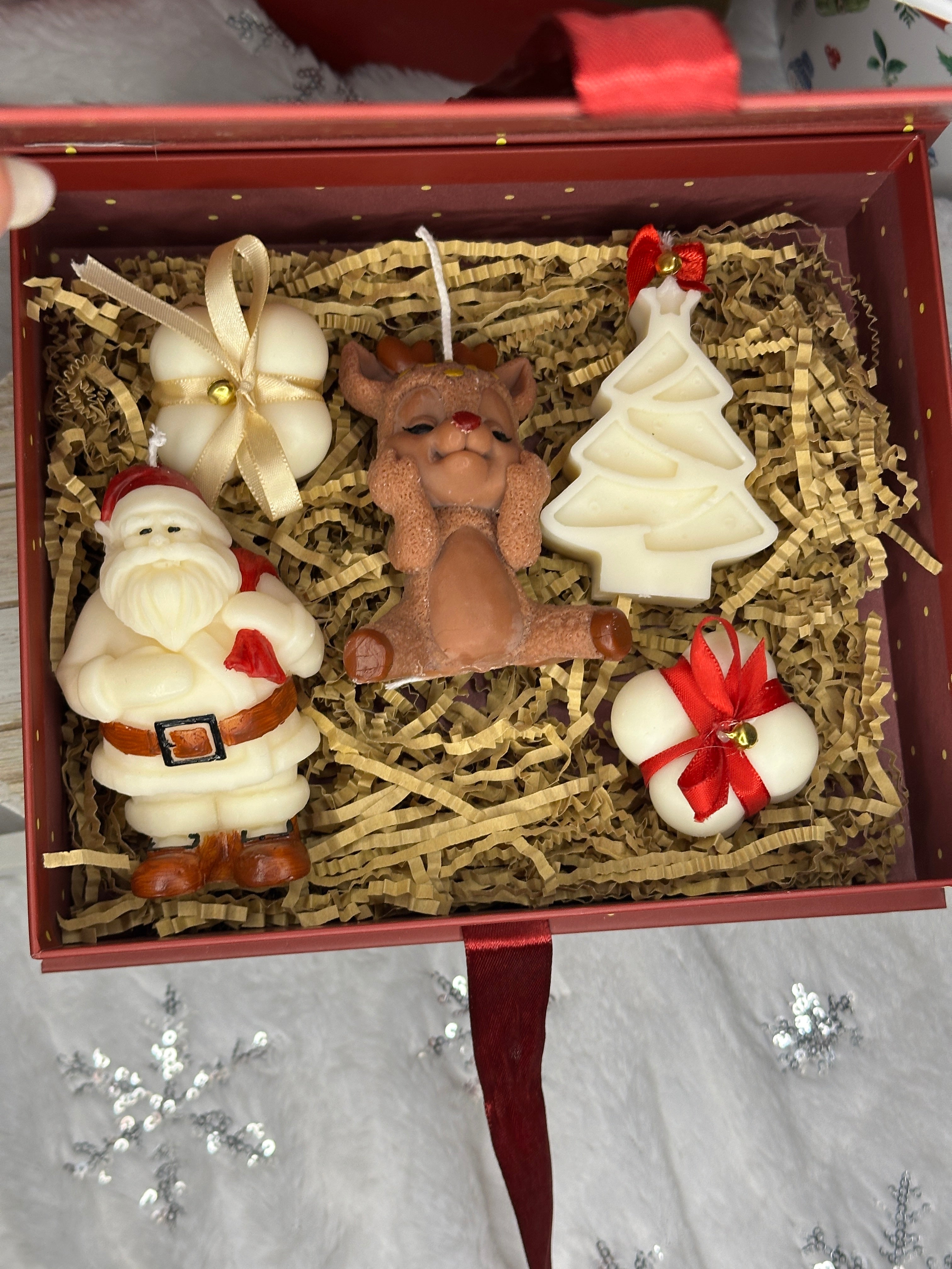 Set lumânări de Crăciun handmade